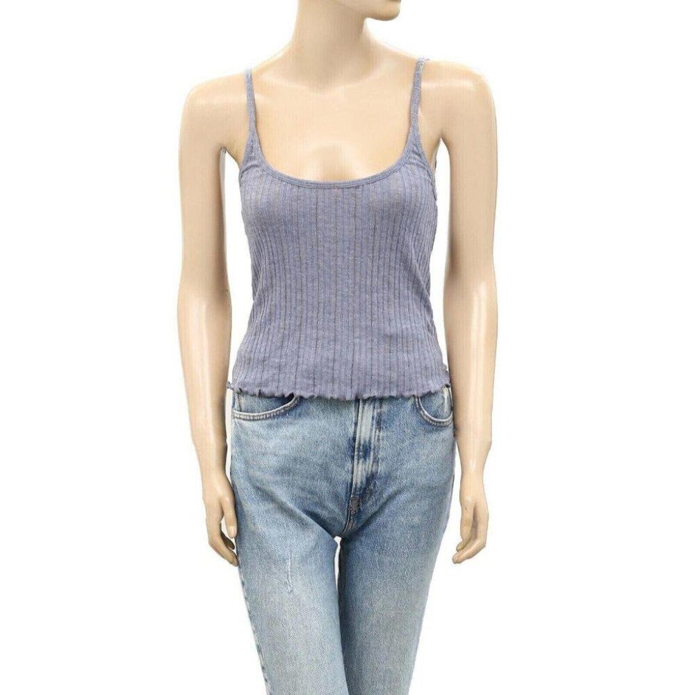 BDG Urban Outfitters Avery Laddered Cami Blouse Top Blue Striped M NWT - Picture 5 of 8